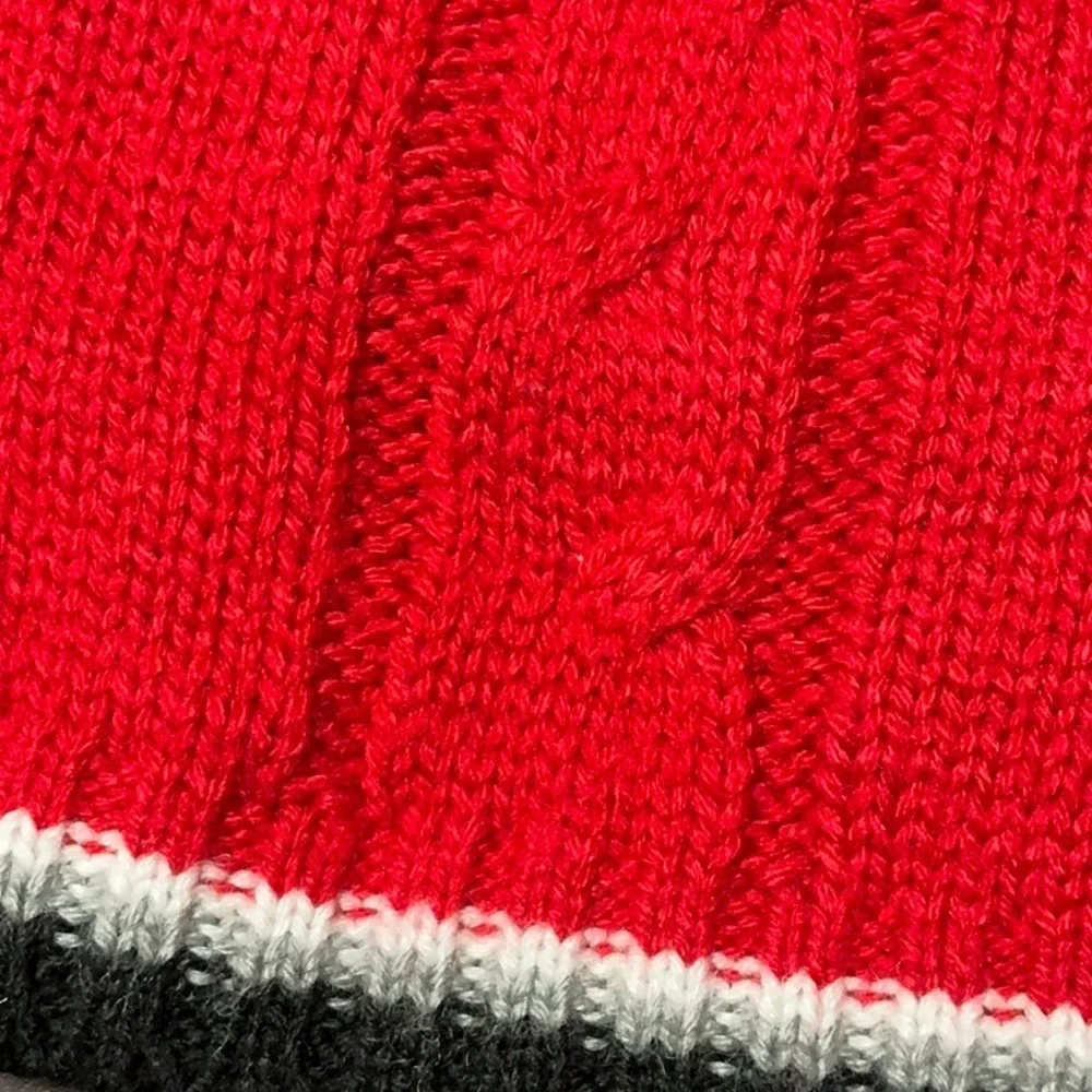 Red Cable Knit Dog Sweater